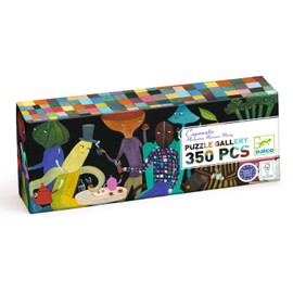 Djeco Tea Time Gallery Puzzle, 350 Pieces with Poster, 97 x 33 cm, Ages 7+