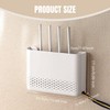 Wall Mounted WiFi Router Storage Box, White ABS Router Organizer