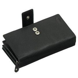 Luxury Ladies Leather Wallet Purse Zip XXXL 18.5 cm DIFFERENT COLOURS