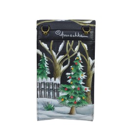 Anuschka Women’s Hand-Painted Genuine Leather RFID Blocking Smartphone Crossbody - Hippie Holiday