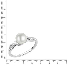 Zeeme Pearls 379270402 Women's Ring 925 Sterling Silver Shiny Pearl White, Sterling Silver, Pearl