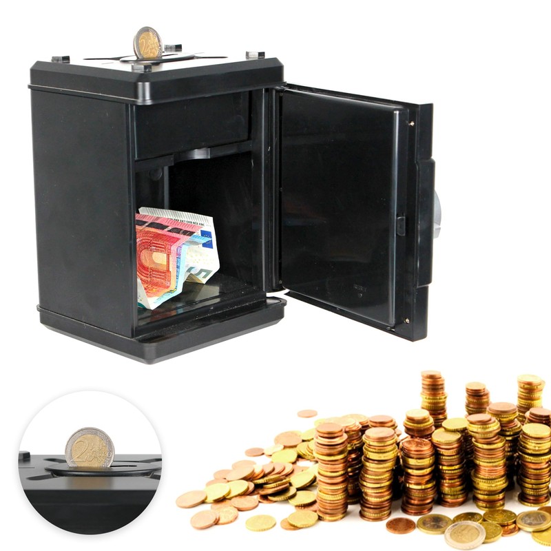 FISHTEC Electronic Money Box as Safe - Automatic Coin Counter