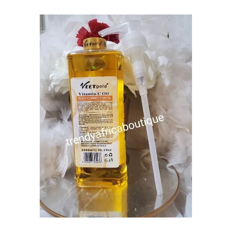 Veetgold VITAMIN C Body Corrector Oil With Pump. Glow Oil.