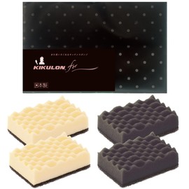 Kikron Kitchen Sponge, Hard Type, Antibacterial, Monotone, 4 Pieces, Non-woven Fabric with Abrasive Particles, Made in Japan, Gift, Disposable, Dishwashing, Kikuron for