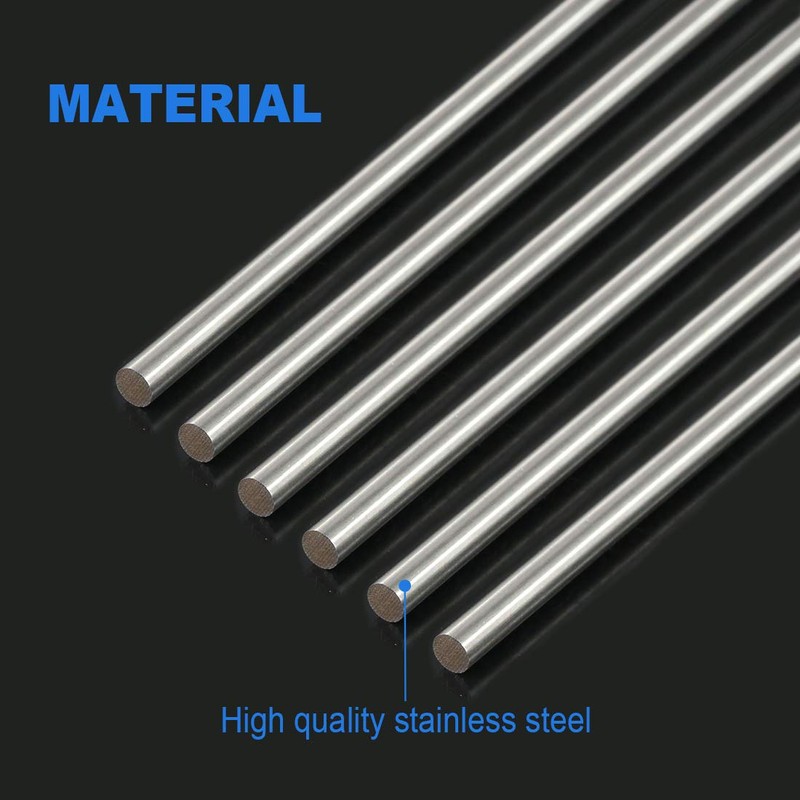 Glarks 6 piezas de 3 mm x 300 mm de