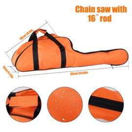 Universal Chain Saw Chainsaw Carrying Bag - 16inch Waterproof Chainsaw Carrying Case Oxford Cloth Woodworking Tool Bag,for Storing 12in 14in and 16in Chain Saw