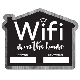 2- Pack House-Shaped WiFi Password Sign Magnet | Magnetic Dry Erase Board for Guest | WiFi House Fridge Magnet - 6" X 4.75" | Never Forget Your WiFi Password Again| Dry Erase Marker Not Included