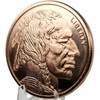 1oz Buffalo Nickel .999 Fine Copper Round Size: 39mm