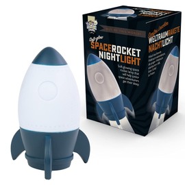 Funtime Gifts Rocket Night Lamp,Blue/White,10630