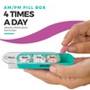 Weekly Pill Organizer, 1 Dispenser, 7 Stackable Compartments Four Times-a-Day