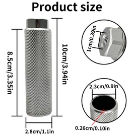 YMWALK Set of 2 Aluminium Bike Pedals for BMX/MTB & Mountain Bikes, Non-Slip & Heavy Duty Sport Tricks 3/8 Inch Axle Stunt Pedals with Foot Pegs (Silver)