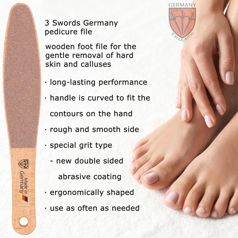 3 Swords Germany Beech Wood Foot File – Double Sided