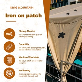 Iron on Patches, 8 Pieces Iron on Canvas Patches, Fabric Patches for Couch, Tent, Clothing, Seat, Canvas Repair Decorating Kit 3.7" by 4.9" (9.5 cm x 12.5 cm, Grass Green)