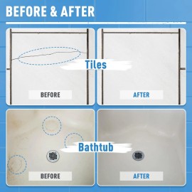 Dwil Tub and Tile Paint, White Touch Up Paint for Porcelain, Scratches, Cracks and...