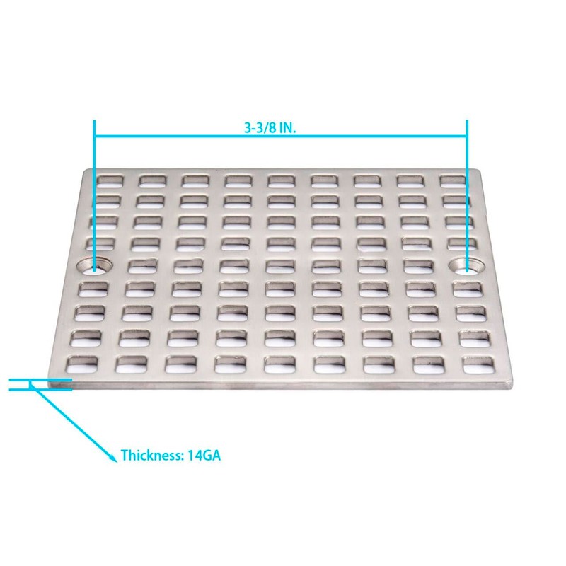 4" Shower Drain Cover Replacement Nickel Brushed, Shower Drain Grate