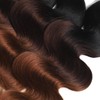 ANMETAN 1B/2/30 Ombre Body Wave Human Hair Bundles With Closure,