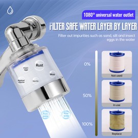 TGuidHand 1440° Sink Faucet Aerator Extension Swivel Faucet Extender for Toddlers, 2 Sprayer Modes Bathroom Kitchen Head Replacement Smart Tap Attachment with Filter for Face Washing