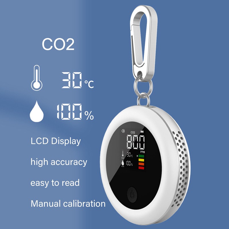 Infrared Mini CO2 Detector 3 in 1 Portable LCD Temperature