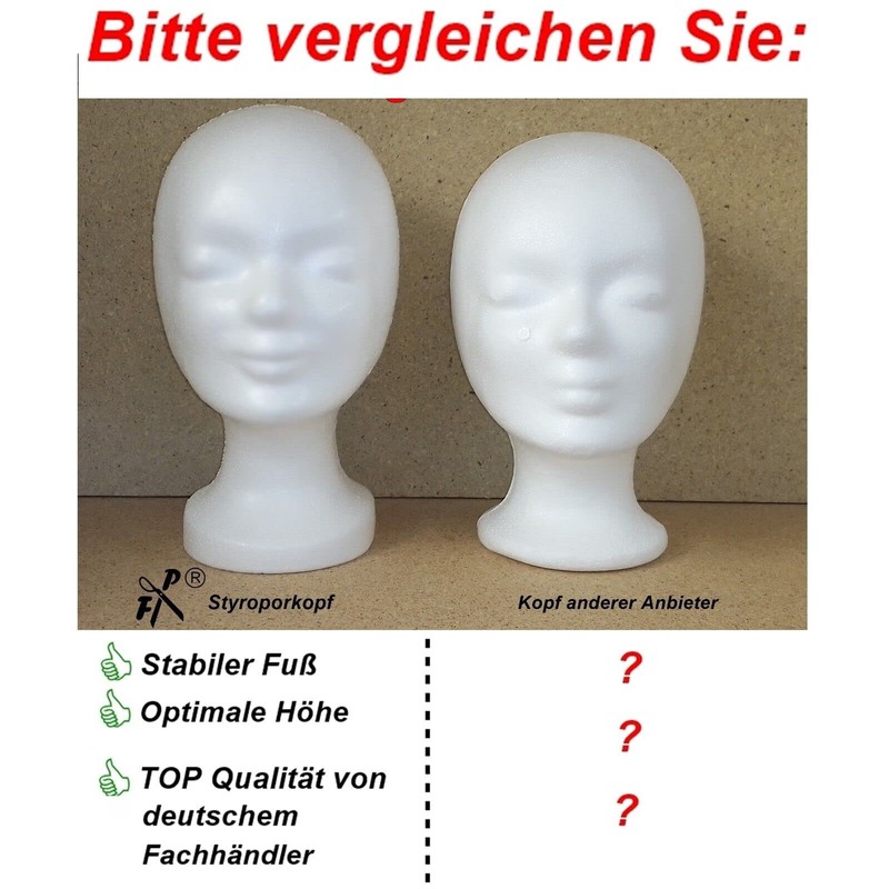 ►►► 6 x FP Styrofoam Head Standard – Top Brand