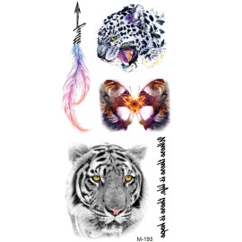 Unbranded 2Pcs Tiger Puma Lion Waterproof Body Arm Chest Tattoo Stickers M193
