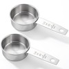 1/4 Cup Measuring Scoop, 60 ml Stainless Steel Cups