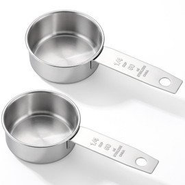 1/4 Cup Measuring Scoop, 60 ml Stainless Steel Cups