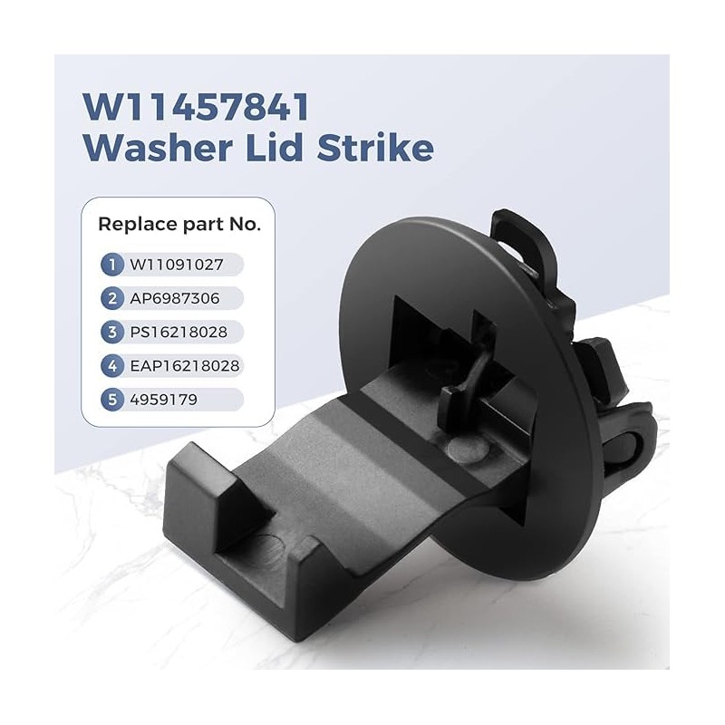2-Pack W11457841 Washer Lid Strike Compatible with Whirlpool Maytag, Washer