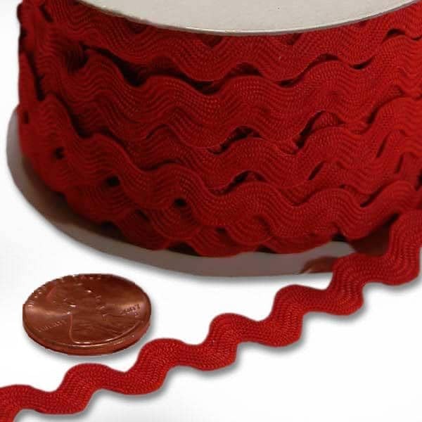 7mm X 25 Yards Red RIC Rac Trim