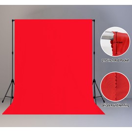 LYLYCTY 8x10FT Red Screen Backdrop for Photography Red Photo Booth Backdrop for Photography Background Video Recording Parties Curtain