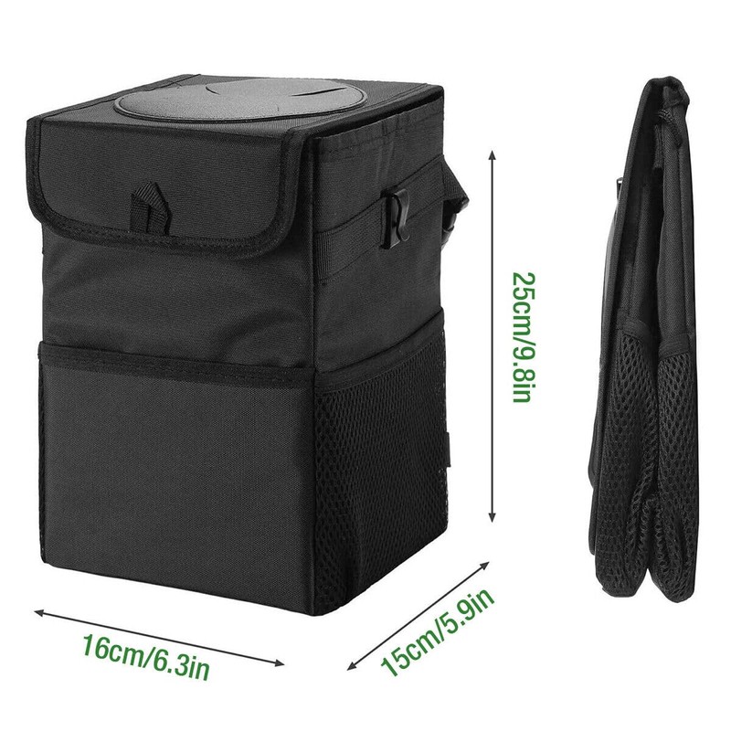 Universal Car Bin Trash Can with Lid Waterproof Storage Dustbin