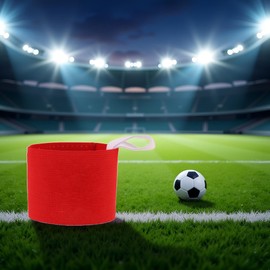 Adult Squad Armbands Elastic Non-Slip Adjustable Arm Band Neon Colored Adhesive Armband Wrist Sweatbands,for Soccer Football Training Team Sports Wrist Bands,Football Hand and Arm Pads (Red)