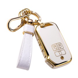 CACARLIKE for KIA Key Fob Cover with KIA Keychain, Car Key Fob Case Compatible with Kia Carnival Cadenza 6/7 Buttons KA4 EX SX LX Fiesta Smart Key Protector