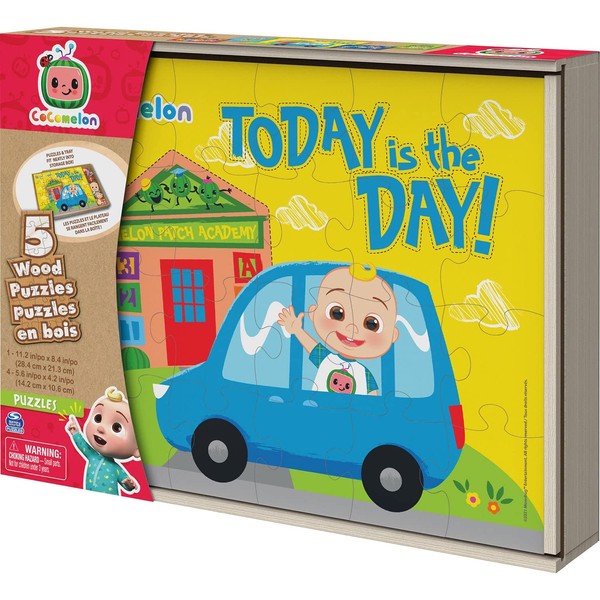 Spin Master Cocomelon Wood Jigsaw Puzzle 5-Pack