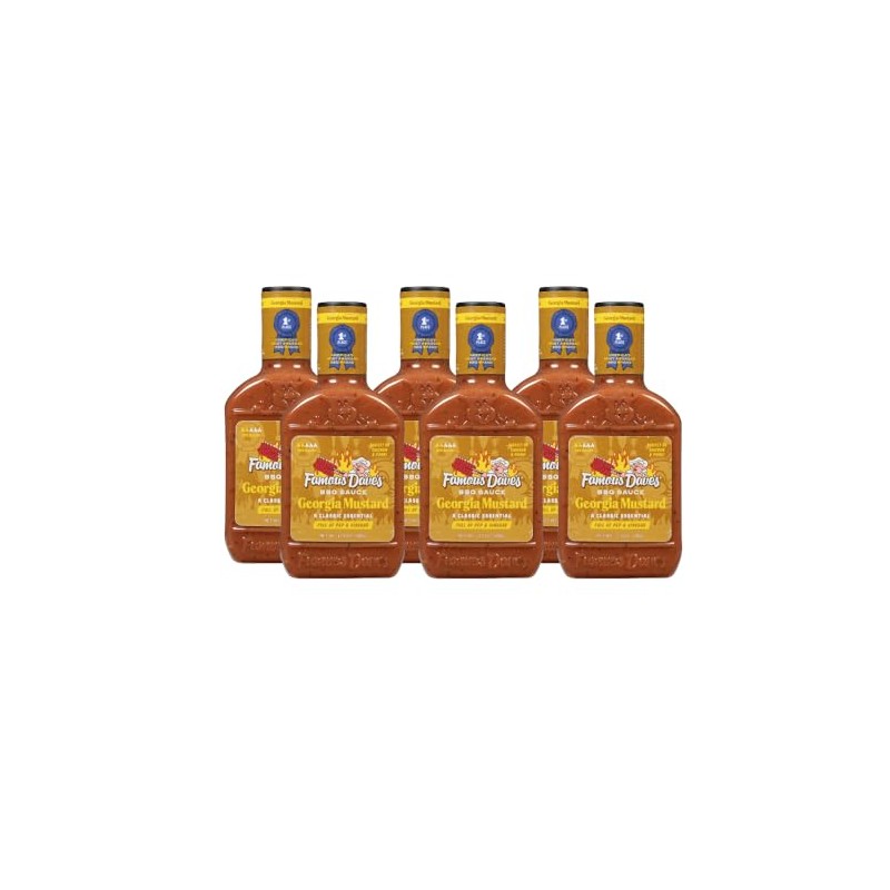 Famous Dave's - 6 pck, Georgia Mustard BBQ Sauce (105