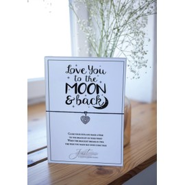 Just A Little Something Love you To The Moon and Back Wish Bracelet A6 Silver Bracelet Gift