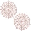 Toyland® Pack of 2-39cm Rose Gold Glitter Snowflake Pendant Christmas