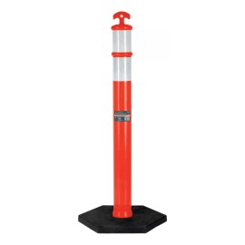 SH 3 Postes Vial Naranja Delimitador 2 Reflejante Base 1.20 Mts