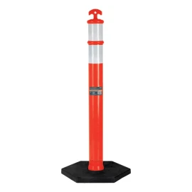 SH 3 Postes Vial Naranja Delimitador 2 Reflejante Base 1.20 Mts