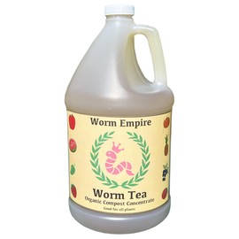 Worm Casting Tea, Natural Plant Food and Liquid Fertilizer Concentrate for Indoor and Outdoor, 1 Gallon