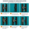 Barn Door Lock, Bolt Latch,Heavy Duty Gate,90 Degree Luminous Sliding