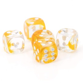 WeLoveBeads W6 Cube Crystal Orange/White Made in Germany Pack of 5