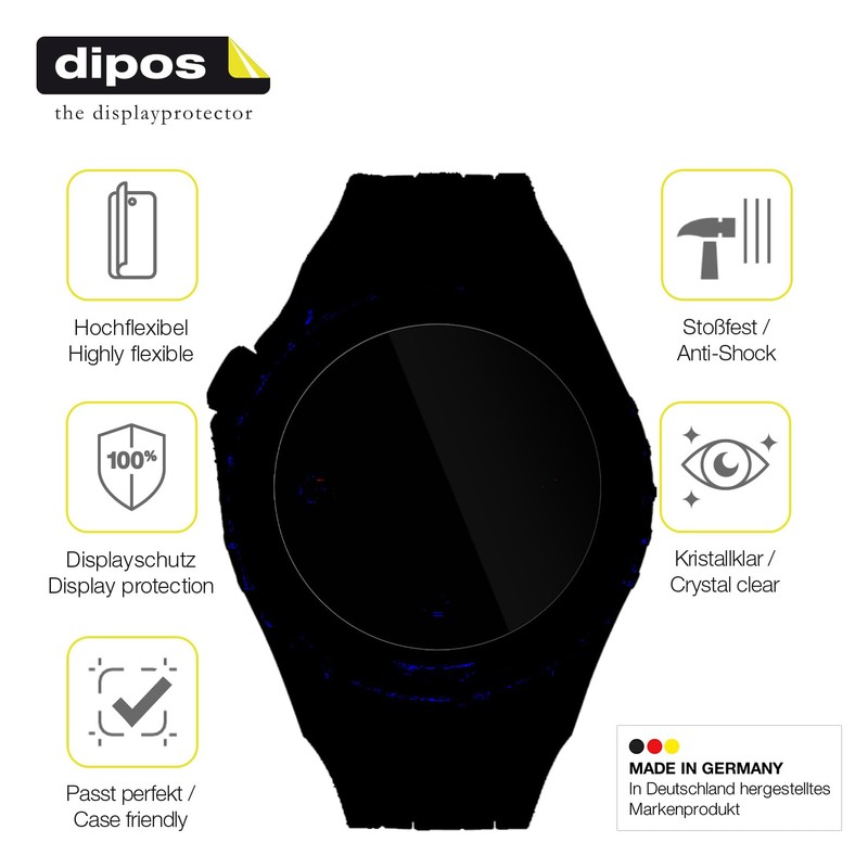 dipos FLEX 2x Protective Film Clear Suitable for Swatch Scubaqua