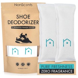 NonScents Desodorizador de zapatos – Eliminador de olores, ambientador para zapatillas, bolsas de gimnasio y taquillas, 1 par (2 en total)., 2 Count