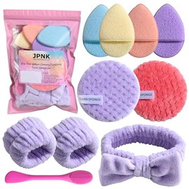 JPNK Esponjas Faciales Limpiadoras, Exfoliantes Y Discos Desmaquillantes (Rosa)