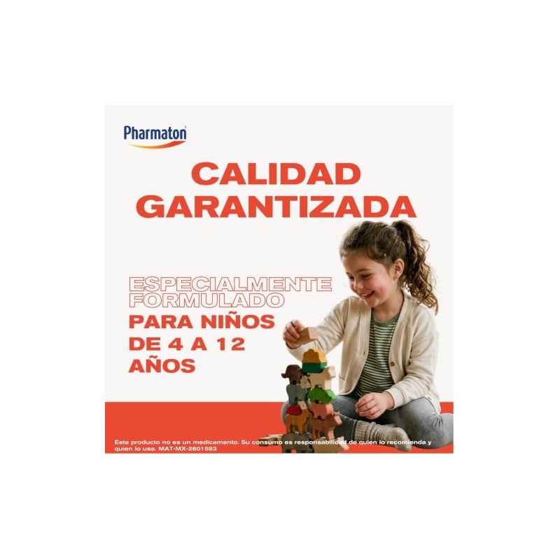 Pharmaton Complete Kids Suplemento Alimenticio en Jarabe, 200 ml. Complementa
