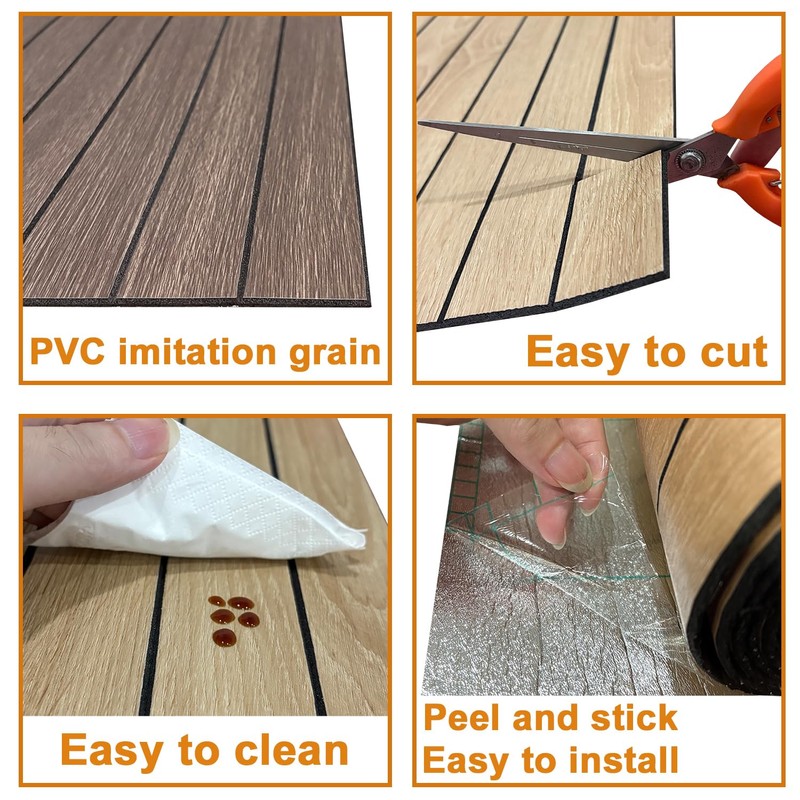 Yutianli PVC Slat Wall Panel Peel and Stick 118"x 15.7"