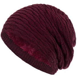 Compagno Winter Warm Lined Honeycomb Beanie Hat Mottled One Size -