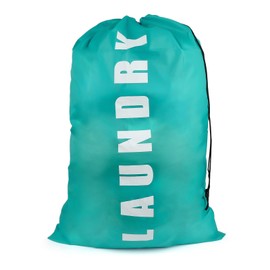 Large Laundry Bag, 1 Piece, 24 x 36 Inch Portable Travel Laundry Bags with Drawstring, Laundry Bags for Dirty Laundry, Perfect for Home, Travel, Holiday, Camping, Caravan, Dorm (Blue)