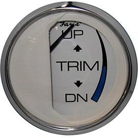 1 - Faria Chesapeake White SS 2" Trim Gauge (J/E/Suzuki Outboard)
