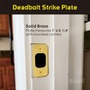 Siwil Deadbolt Strike Plate, Solid Brass Door Backplate 1" X